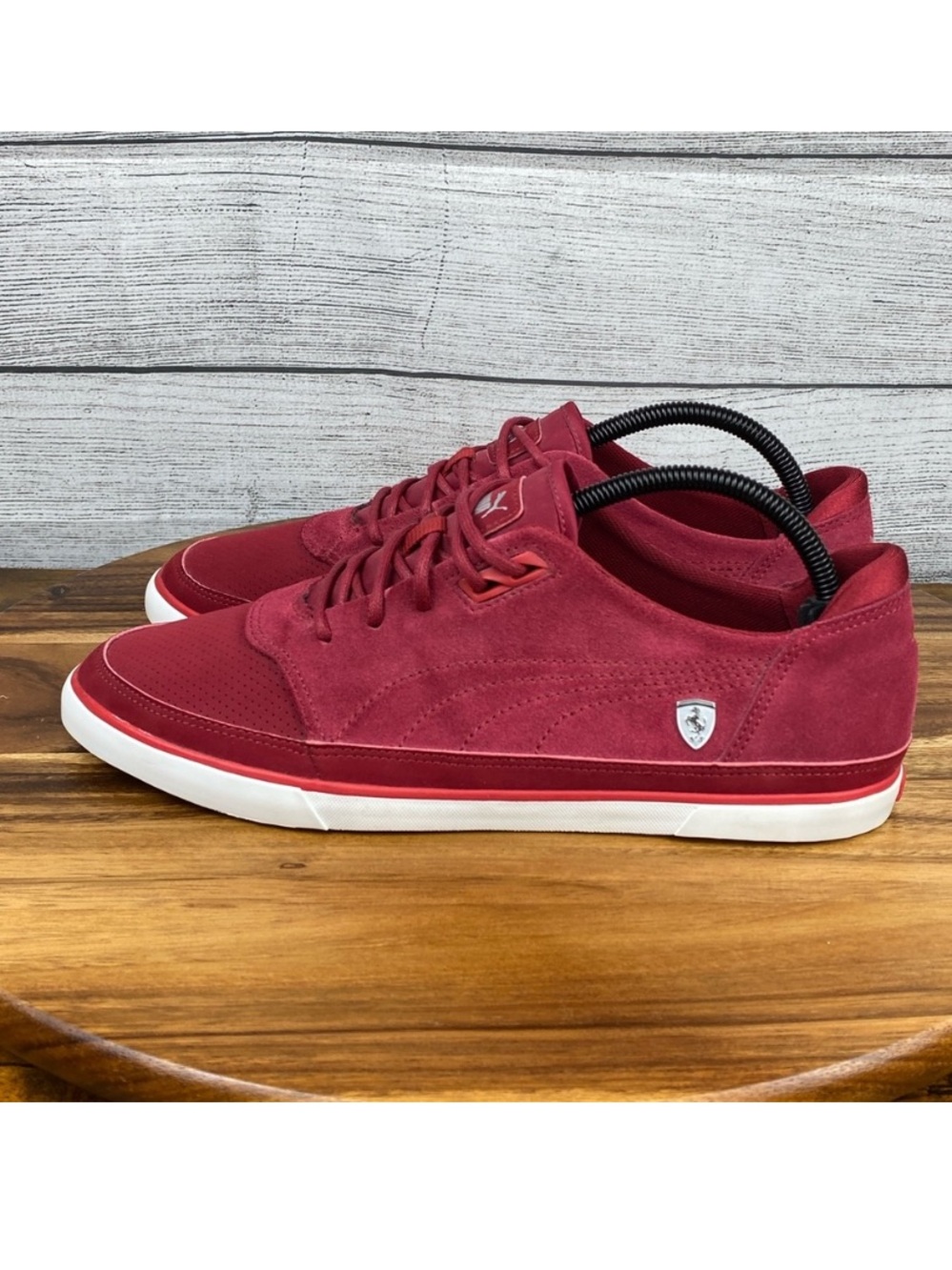 Puma Vulcanised SF Ferrari Shoes Deep Red Suede Low Sneaker Men’s Size 8.5